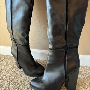 Black knee high boots